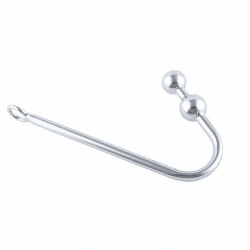 Pleasurable Two Anal Balls Hook Stainless 4417 Steel 0817